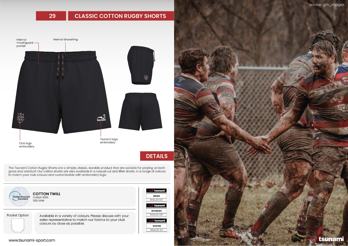 Classic Cotton Rugby Shorts