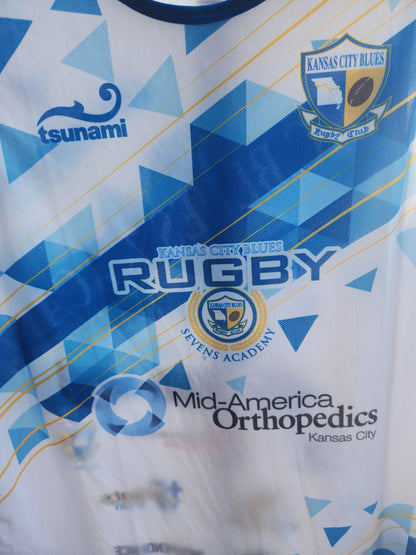 KC Blues/Academy Singlet - White