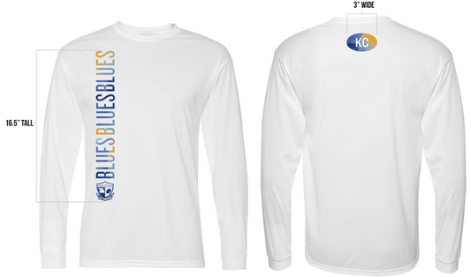 KC Blues - Triblend Long Sleeve shirt